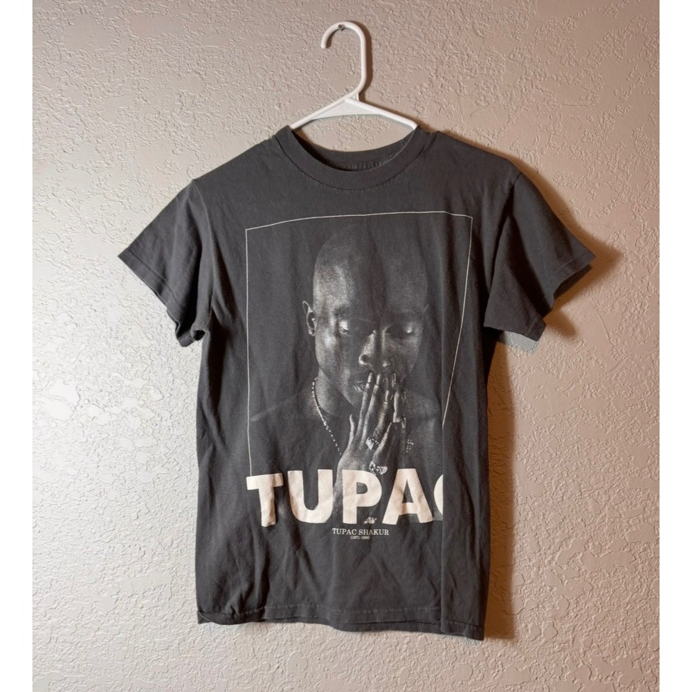Tupac Shakur Graphic T Shirt Bravado Men's Size Medium Gray